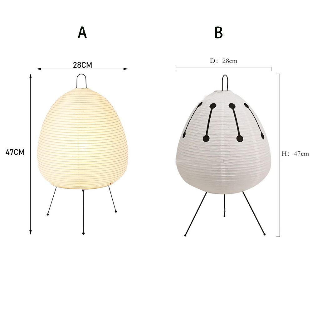 Modern Rice Paper Lantern Tricolor Dimming Night Light Tripod Floor Lamp  Hotel Homestay