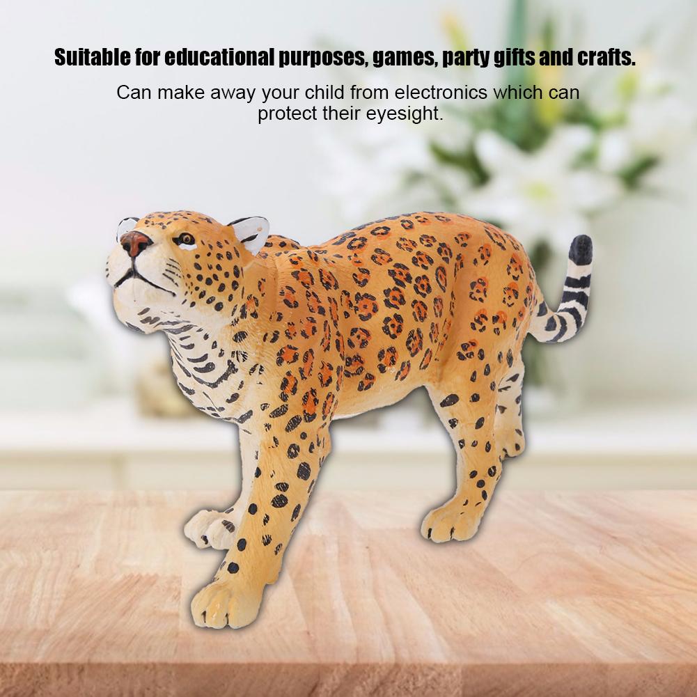 Children Emulational Zoo Animal Leopard Toys Plastic Wild Animal Doll Educational Toys
