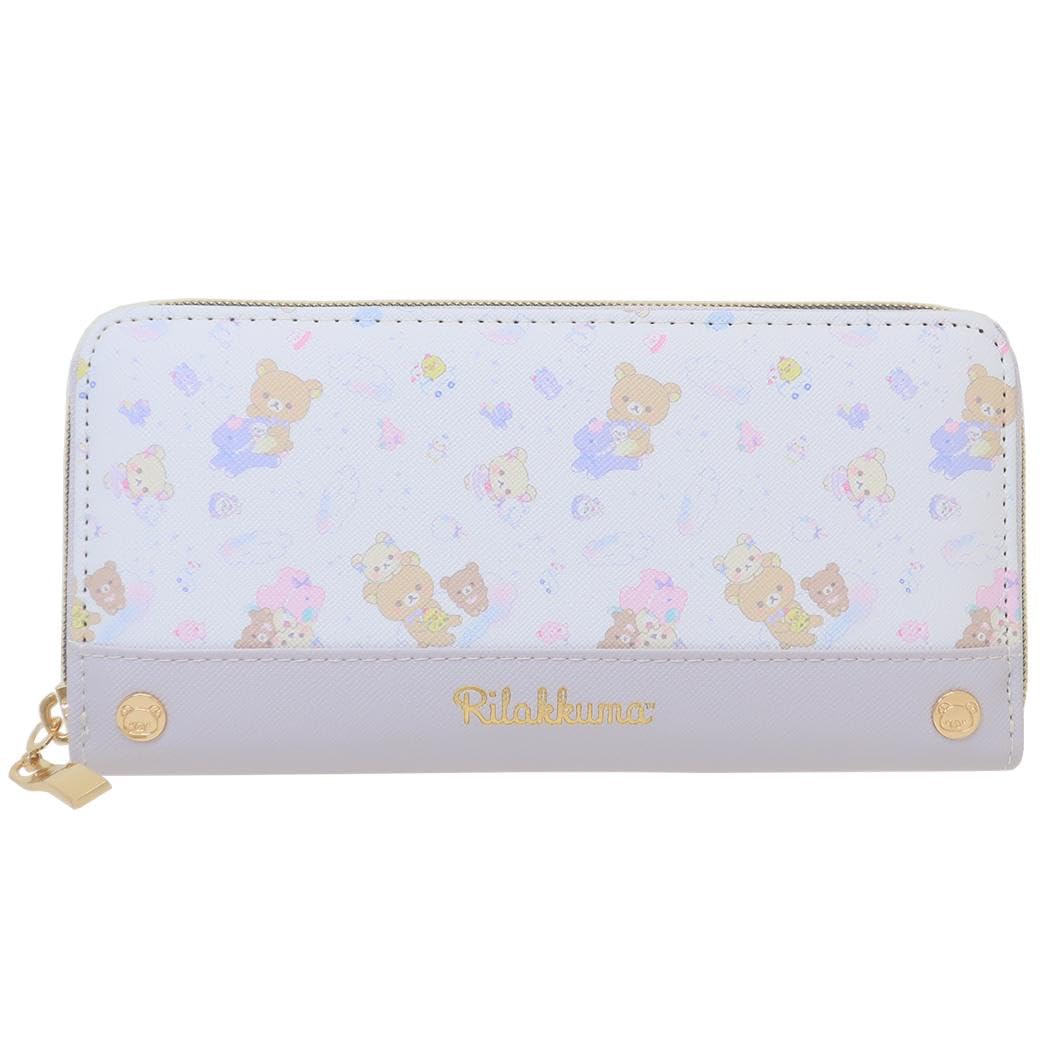 Трехстворчатый кошелек Sanrio с леопардовым принтом и дизайном Rilakkuma