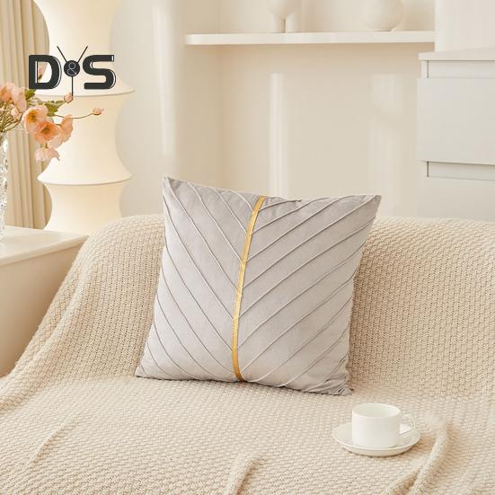 Capa de Almofada Decorativa para Sofá 18x18 Polegadas Capa de Almofada de Cor Sólida com Zíper Invisível para Sofá Cama Sala de Estar Decoração de Casa