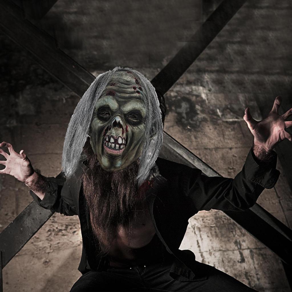 Zombie headgear, terrifying latex mask