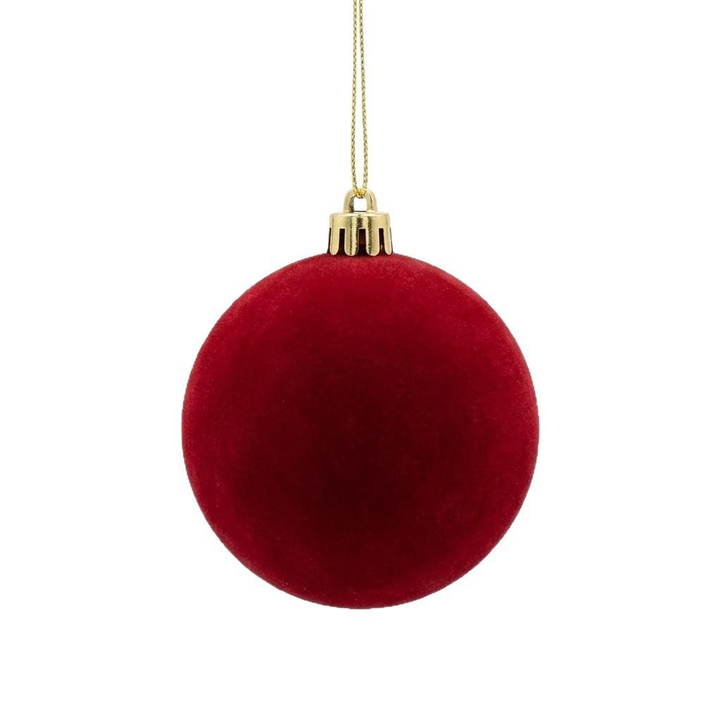 42-teiliges Beflocktes Weihnachtskugel-Schmuckset Weihnachtsbaum-Hängekugeln Dekorationen Party Haus Weihnachtsbaum Deko