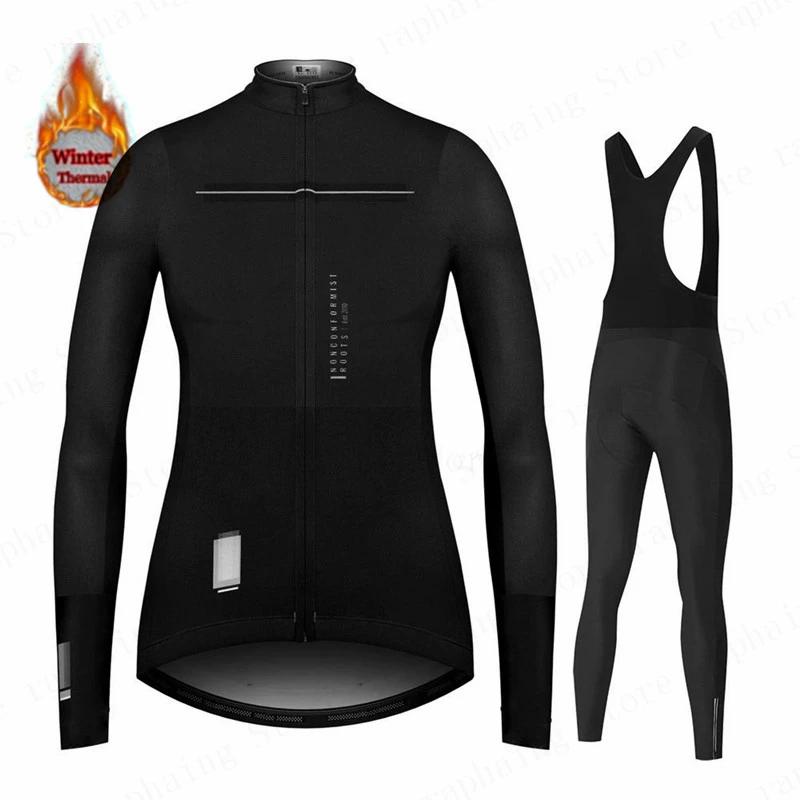 2026 Cycling Clothing Winter Women Long Sleeve Jersey Set Lady Thermal Fleece Road Bike Jacket Female Sportswear Warm Spain Suit