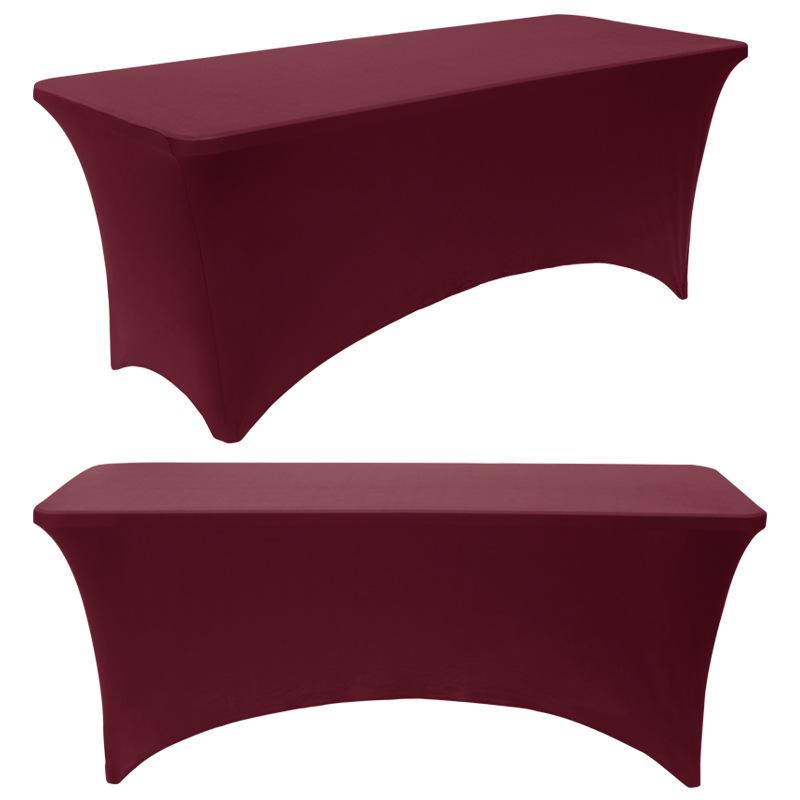 Elastic Solid Color Square Tablecloth for Weddings, Hotels, and Exhibitions