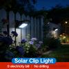 Solar Powered LED Clip On Light, Motion Sensor Waterproof Outdoor Lamp for Fence, Balcony, Camping & Warehouse Decoration