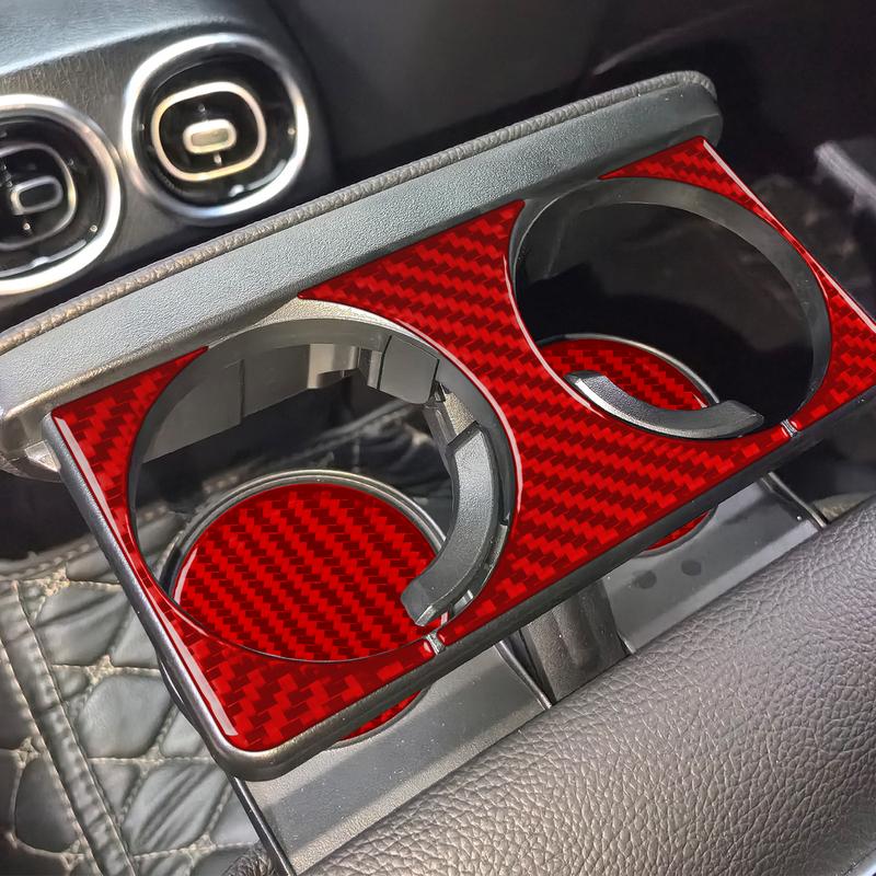 For Mercedes Benz C-Class W206 -2024 Auto Door Trim Seat Adjustment Red Carbon Fiber Decorative Car Accessory Sticker