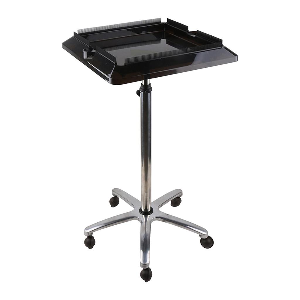 1 Piece Hair Salon Tray Cart Mobile Storage Trolley Adjustable Height Metal Removable Tool Holder