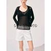 Autumn New Women's Clothing Idle Style Single Row Multi-Buckle Mesh Hem Long Sleeves V-neck Knitted Jacket 2756104