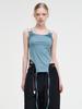 ETMON Double Strap Sleeveless Top Blue