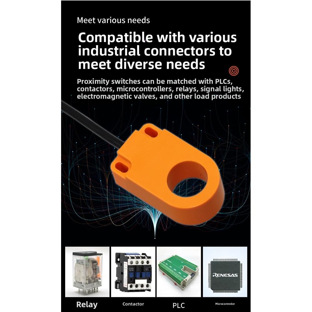 Proximity Switch Sensor DC 12-24V High Sensitivity Annular Proximity Switch Sensor For Metal Detection High Speed Sensor Tools