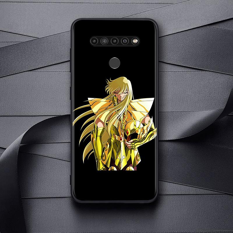 Saint Seiya Shiryu Anime tok LG G8 G8S G8X V30 V35 V40 V50 V60 ThinQ Q60 K40 K50 K51 K61 K71 K92 K62 készülékekhez, puha fekete telefontok