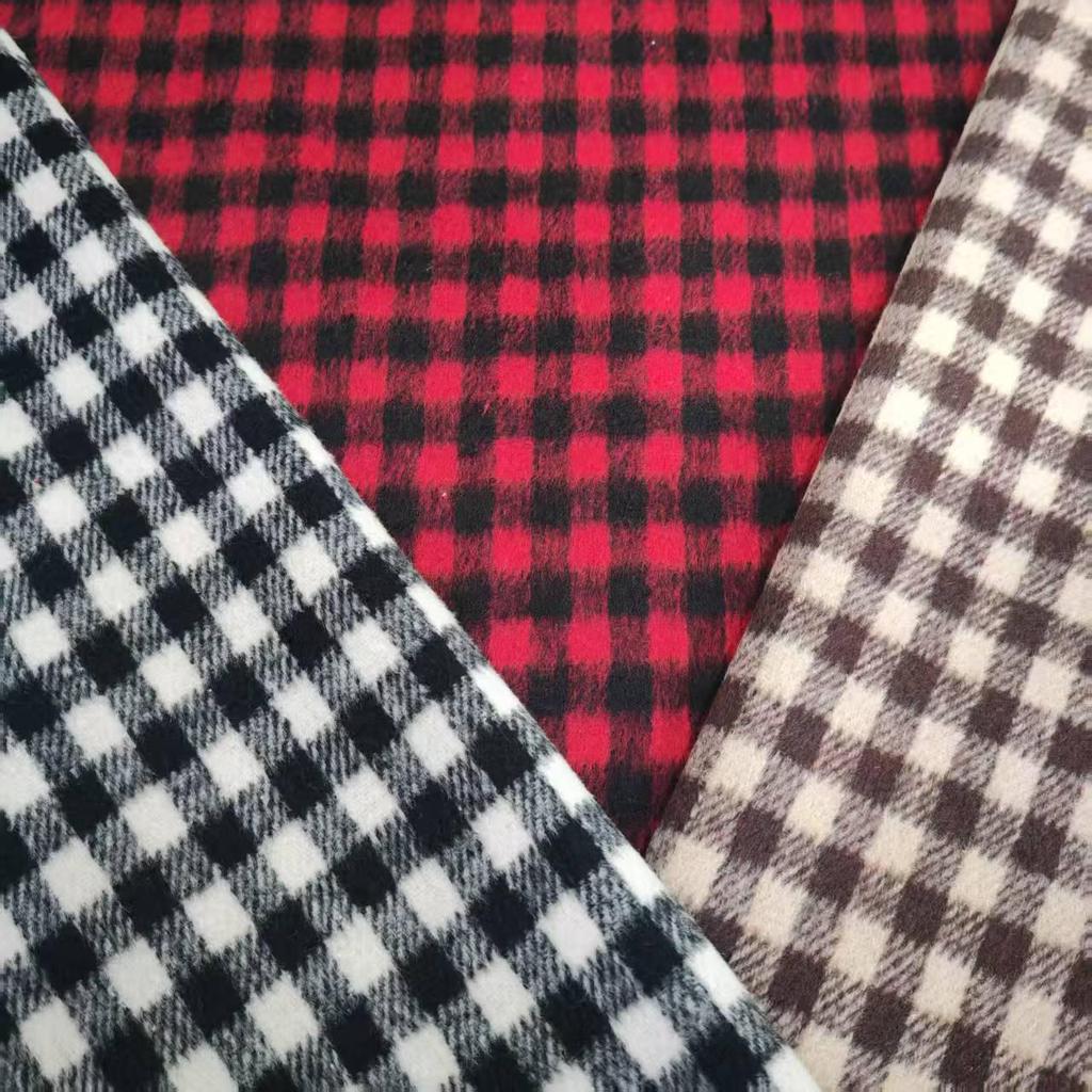 Autumn/Winter Small Plaid Fashion Shirt, Shoes, Hats, Bags with Smooth-Faced Coarse Woolen Fabric.