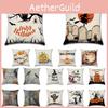 Decorative Halloween Linen Cushion Cover With Bright Colors And Versatile Home Decoration