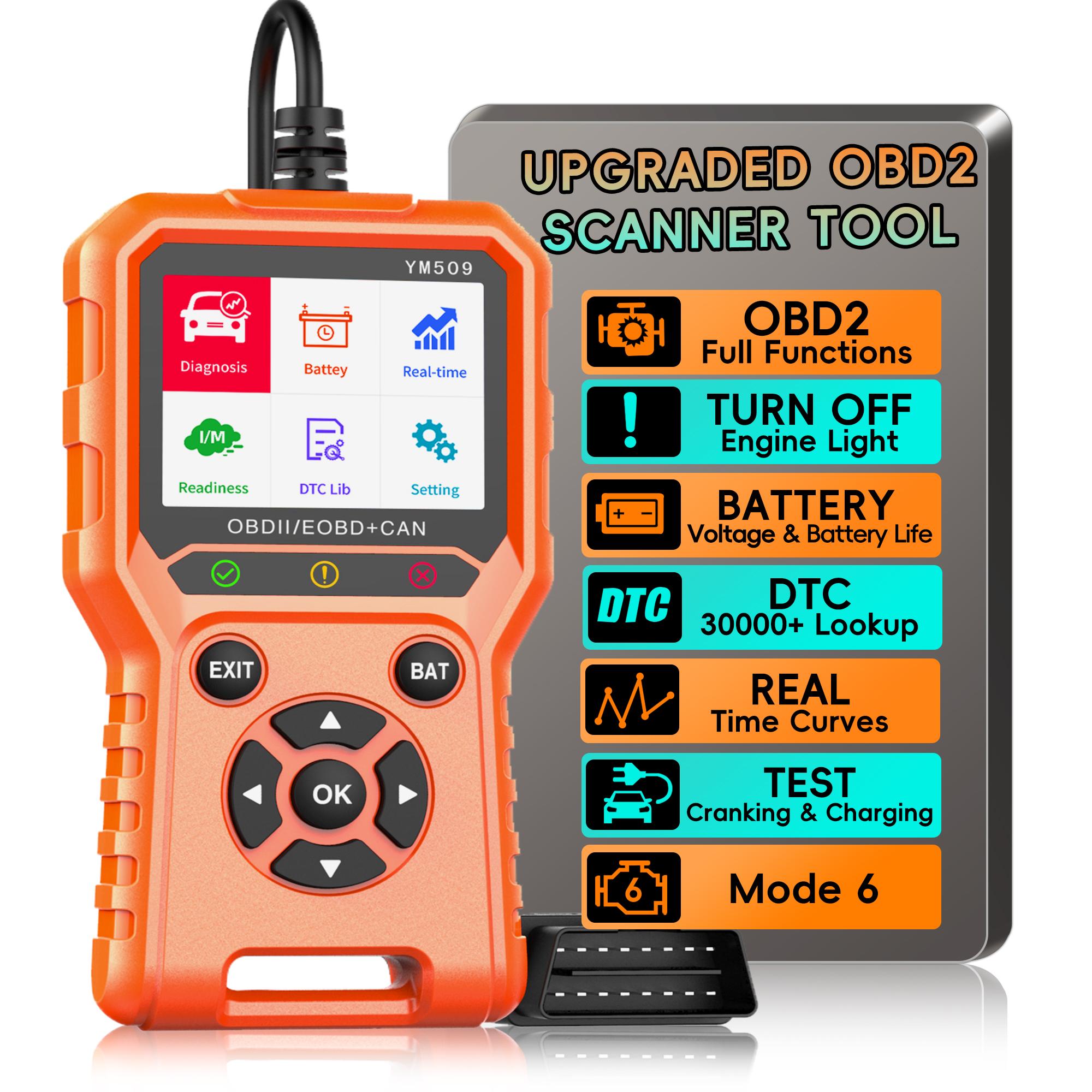 

Диагностический сканер OBD2, считыватель кодов Check Engine, готовность I/M, профессиональный диагностический сканер для всех автомобилей OBDII оранжевый