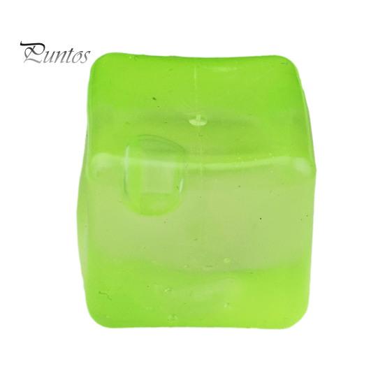 Hand Exercise Ball Anxiety Relief Stress Cube Toy, Clear Frosted Squeeze Toy Snowflake Glitter Ice Sensory for Students Workers Tool
