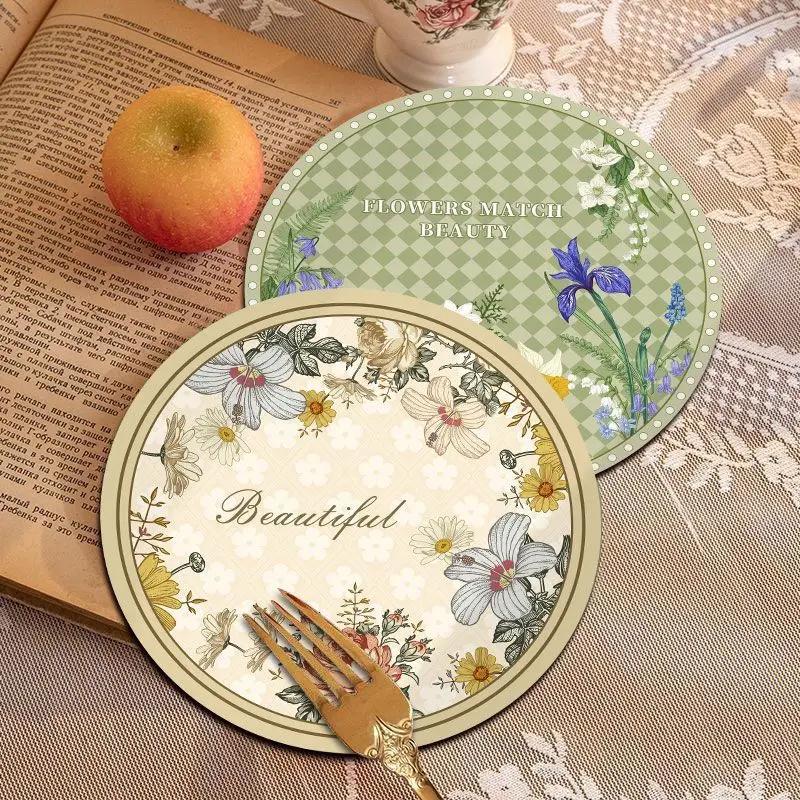 Round Rubber Coasters Antiskidding Absorbent Pad Heatresistant Drink Cup Mat Table Protector Kitchen Items Accessories Drinkware