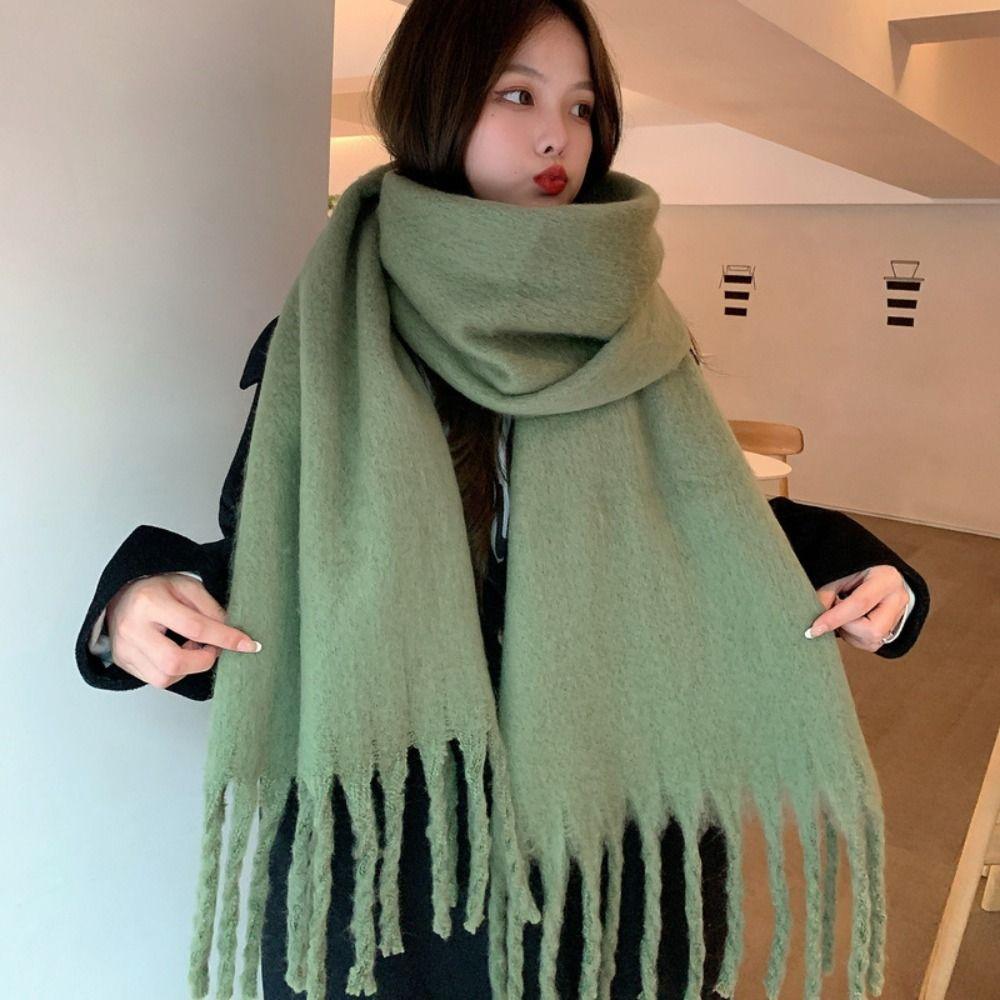 Soft Winter Cashmere Scarf Warm Shawl Wrap Fashion Long Tassel Scarves Women