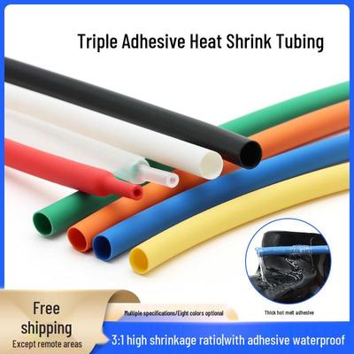 Triple Adhesive Shrinkable Tubing: 3x Waterproof Insulated Cable Protector