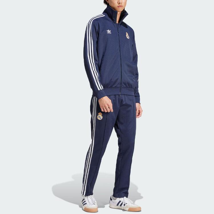 Adidas Originals Real Madrid Casual Track Jacket Men Tops Legend-Ink-Blue IL1026