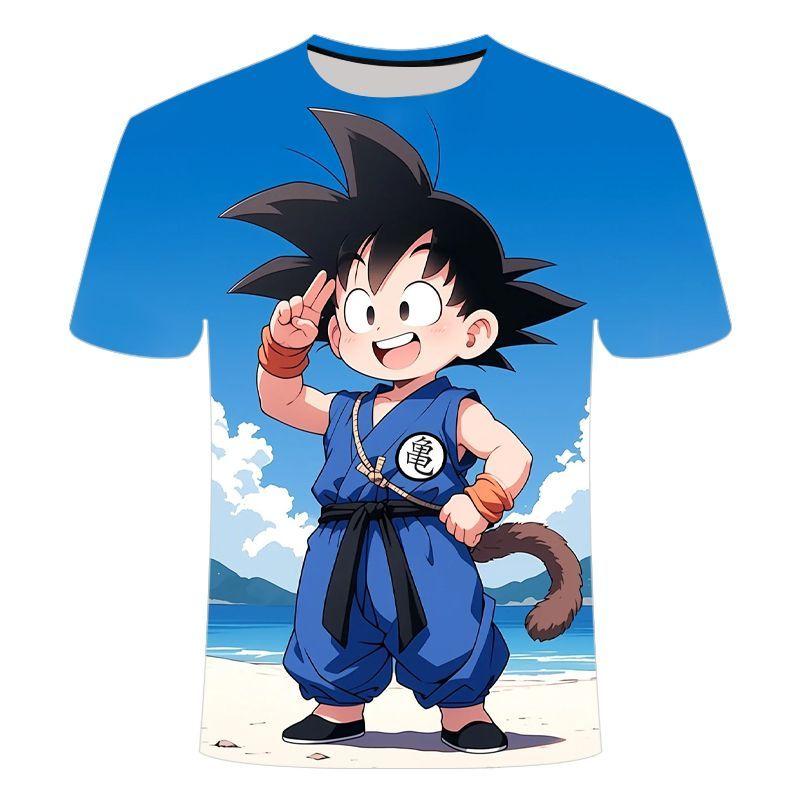 2026 Summer Dragon Ball T Shirt Kids Tops Tee Anime Figures Son Goku