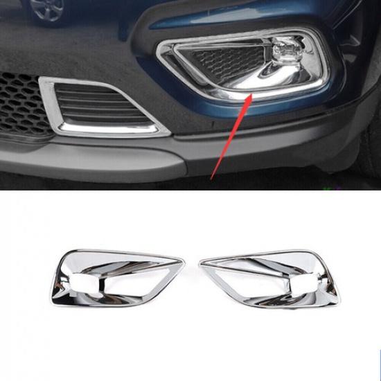For Jeep Cherokee - Chrome Front bumper Fog Light Frame cover decor trim