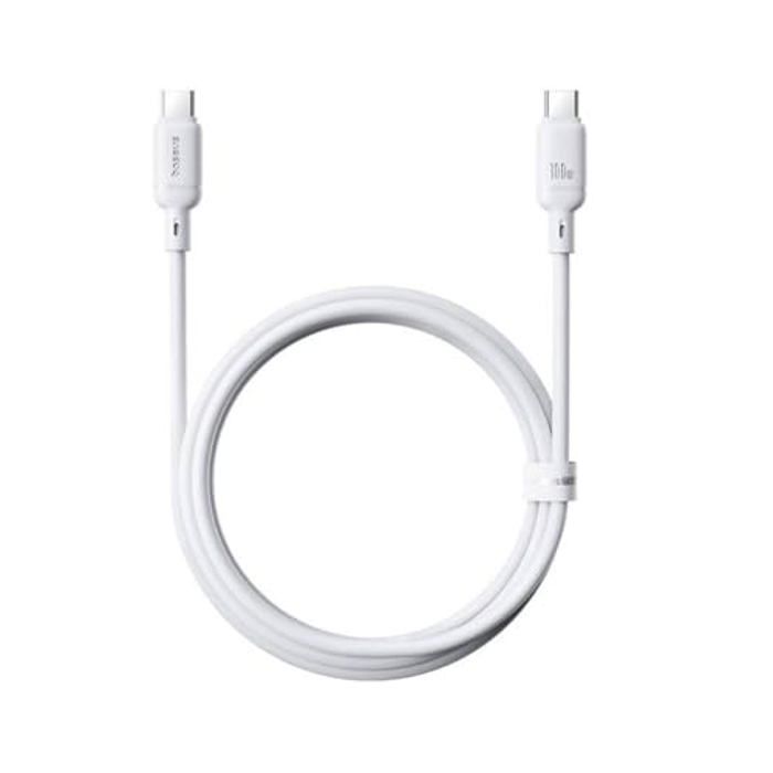 Câble USB-C - BASEUS - Silky Series - 100 W - 2 M - Blanc