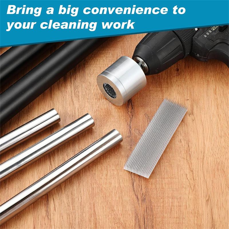 1pc 15/22mm Copper Tube Cleaning Brush Multi-Purpose Plumbing Pipe Power Drill Metal Cleaning Tools With 1 Replace Brush