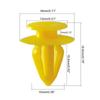 50X 10mm Interior Door Panel Card Trim Clip For Lada Priora Vesta Granta Kalina Niva Signet X-Ray Largus 21083 Sedan 7M0867299K