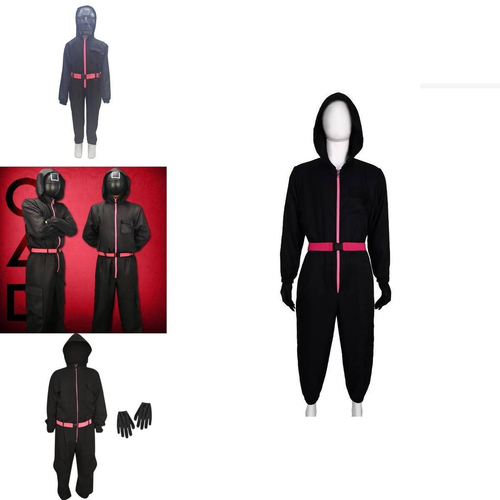 Squid Game Popular Movie Halloween Costume For Kids With Cotton Blend Fabric Cosplay Suit
