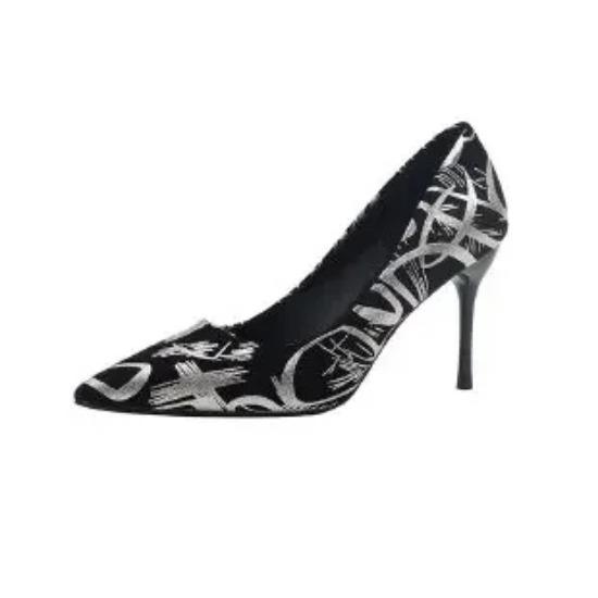 Pantofi de damă cu toc înalt, sandale elegante și sexy, stiletto, de lux, pentru petrecere, încălțăminte vintage, auriu