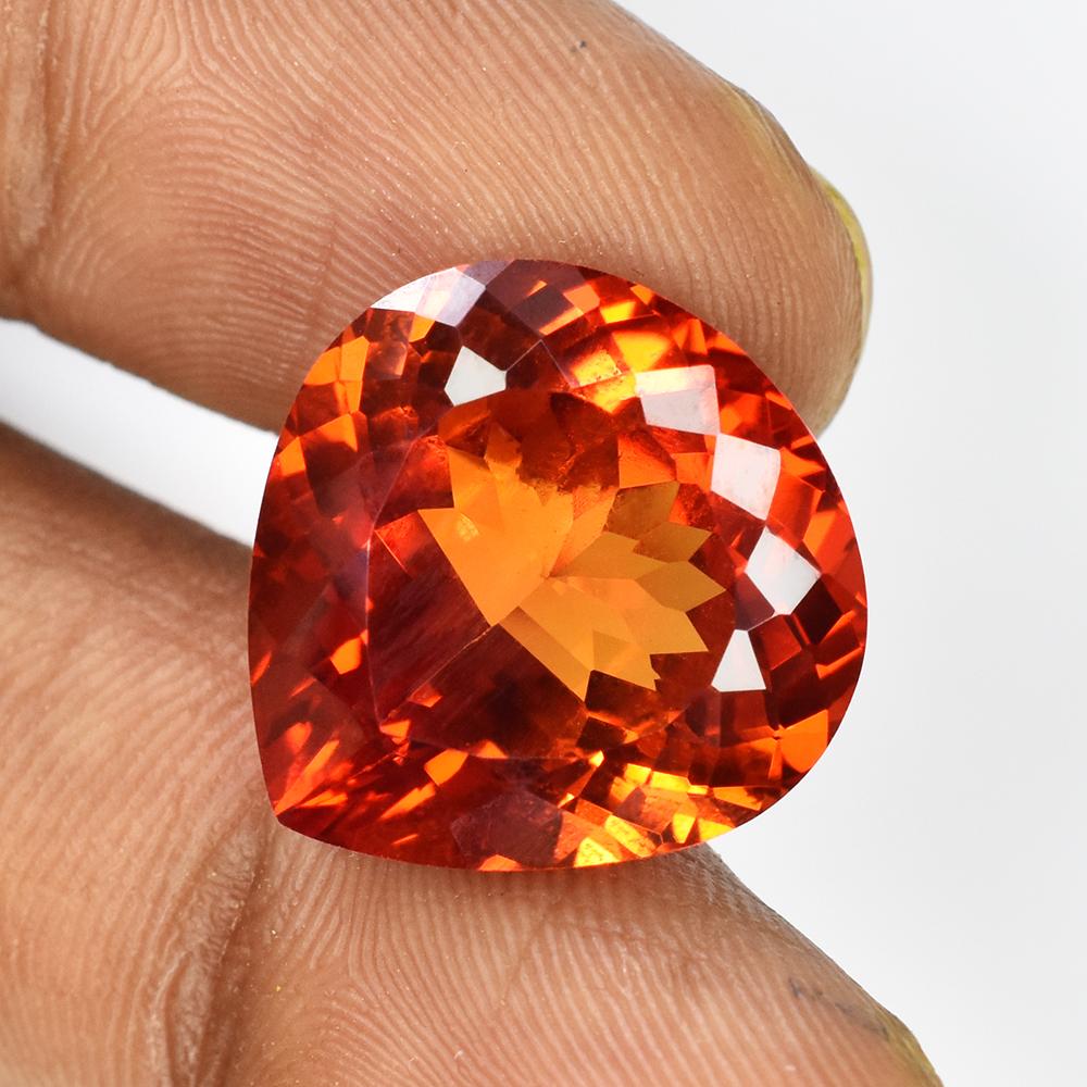 Natural Orange Sapphire Loose Gemstone 21.50 Ct Pear Cut Vintage September Birthday Birthstone
