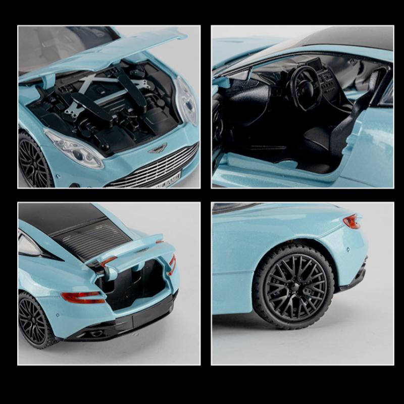 1/32 Scale Aston Martin DB12 GT Super Tourer V8 Super GT Alloy Miniature Car Diecast Metal Scale Model Car Sound and Light Kids Toy Car Vehicle Gifts