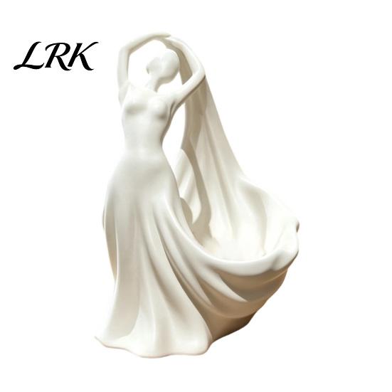 Artistic Jewelry Tray Ballet Dancer Tray, 3D Printed Ring Holder for Dresser, Portrait Sculpture Cute Ballerina Trinket Dish Earrings, Gift