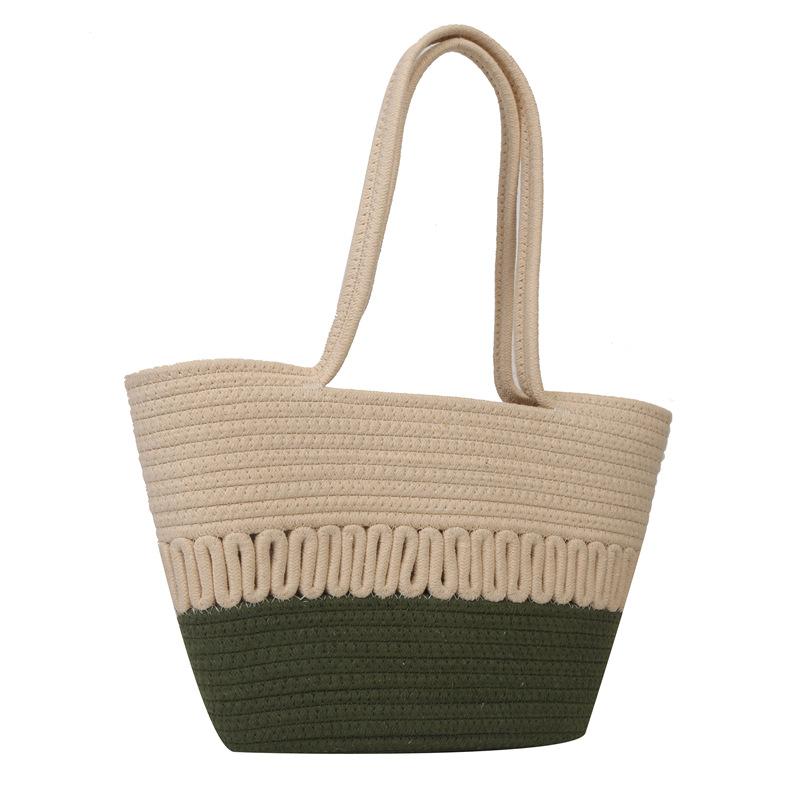 

Весенняя плетеная сумка женская 2024 новый модный тренд большая вместительная сумка для девушек иностранный стиль сумка через плечо подмышку