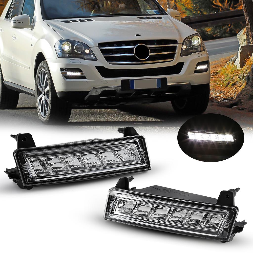 1649060251 1649060151 DRL For Mercedes Benz W164 X164 X204 ML350 ML450 GL450 GLK350 2009 - 2013 LED Daytime Running Lights