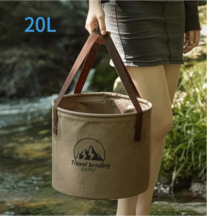 Outdoor Camping Picnic Water Storage Bucket, Multi-functional Portable Foldable Water Bucket, Car Fishing.