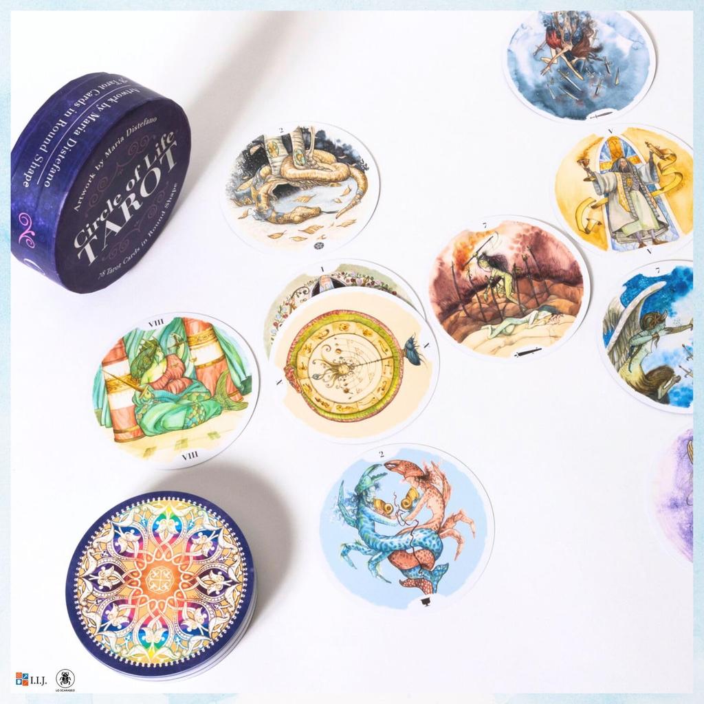 Circle of Life with Japanese instruction authentic product I.I.J. Tarot, 78-card set, round, manual,