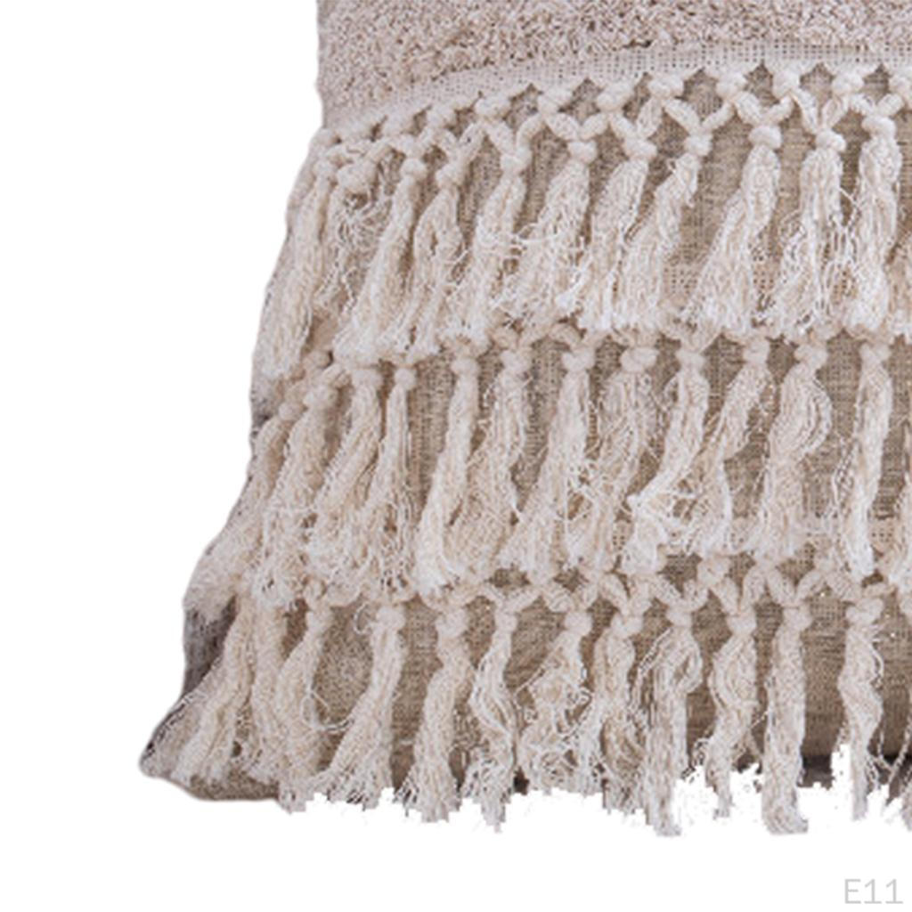 Cover Tufted Throw Case with Tassel Square Rectangle Woven Decorative Sofa Bedding Cushion