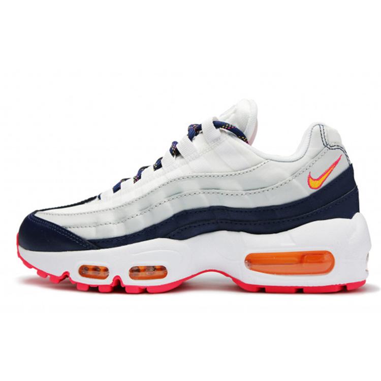 Nike Air Max 95 Midnight Navy Pure Platinum Laser Orange Womens 307960-405 36 синий/белый