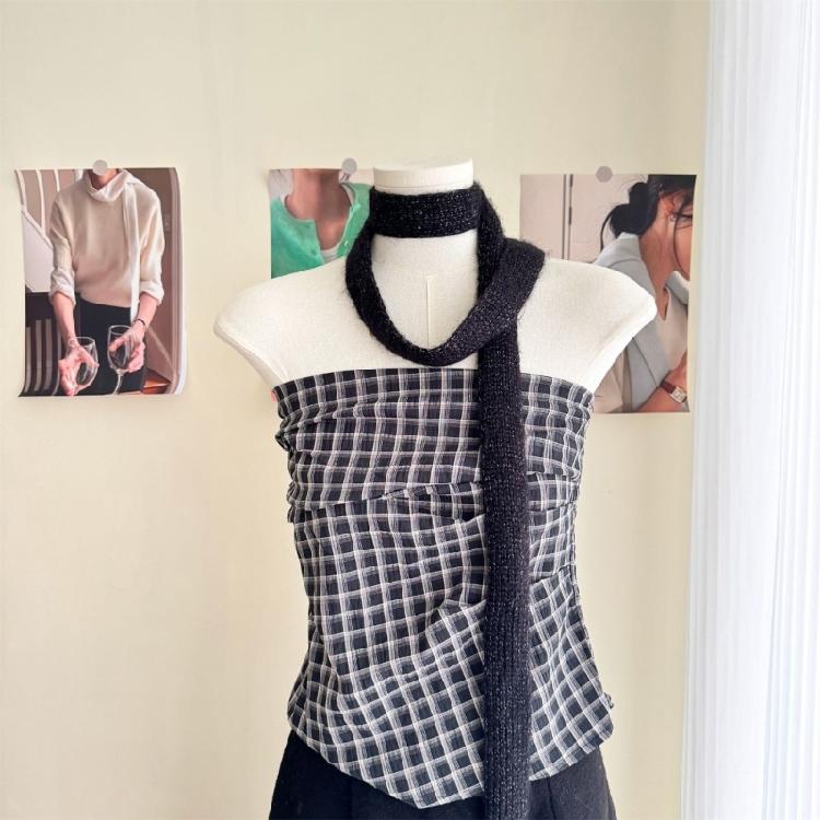 Fashion Niches Versatiles Scarf Minimalists Scarf Personality Accessory Scarf for Various Styles