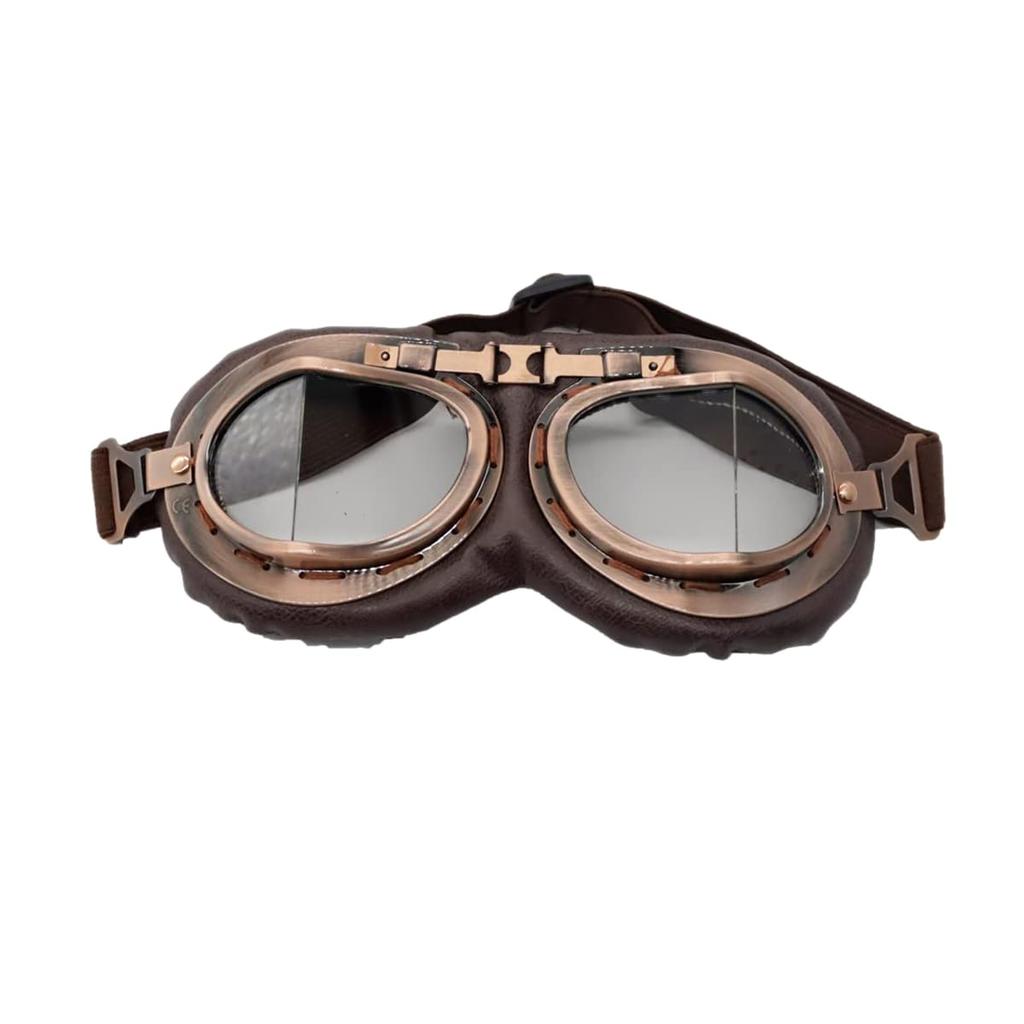 [ZCJSZP] New Retro Goggles Vintage Pilot Goggles Protective Gear Glasses Auto Bike Luther Cafe Scooter Eye Protect Supplies Upgrade