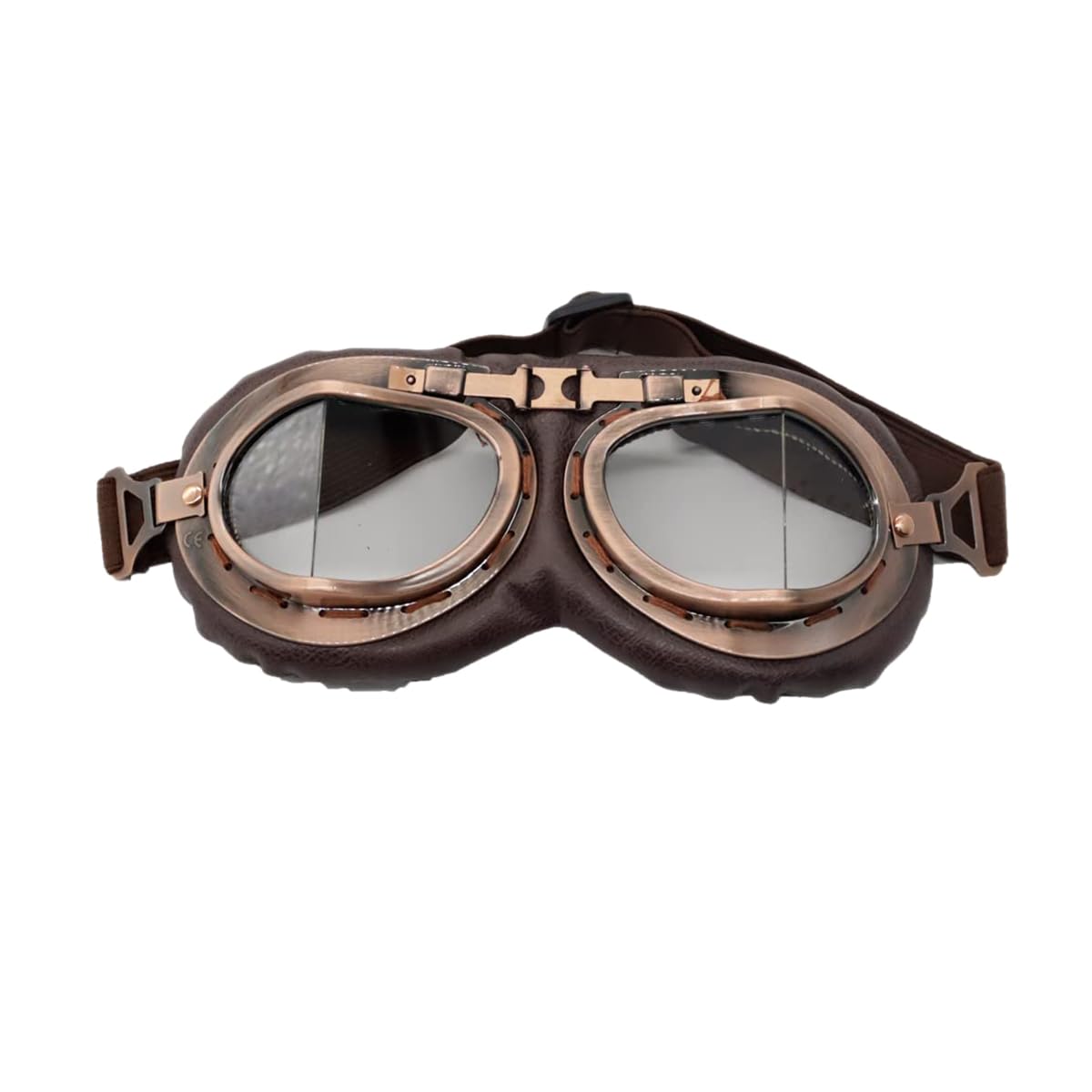 

[ZCJSZP] New Retro Goggles Vintage Pilot Goggles Protective Gear Glasses Auto Bike Luther Cafe Scooter Eye Protect Supplies Upgrade чёрный