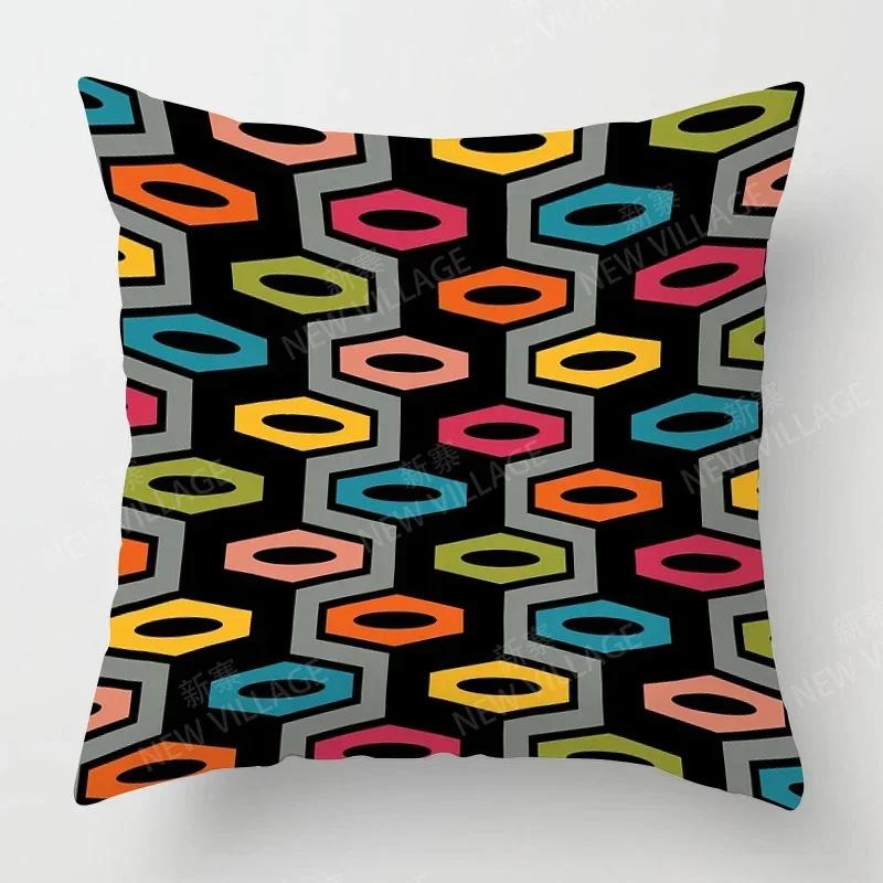 Nordic Fall Home Decor Autumn Throw Pillow Case Sofa Cushion Cover Modern   Geometry