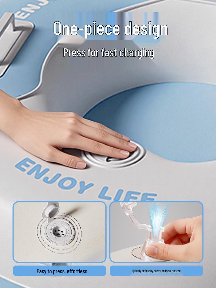 Durable Inflatable Snow Tube with Backrest & Handles - Wear-Resistant & Explosion-Proof Design