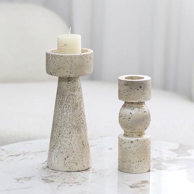 Neuer Chinesischer Stil Imitation Gelber Travertin Kerzenständer Ornamente Musterzimmer Wohnzimmer Couchtisch Esstisch Modern Leichter Luxus Zuhause