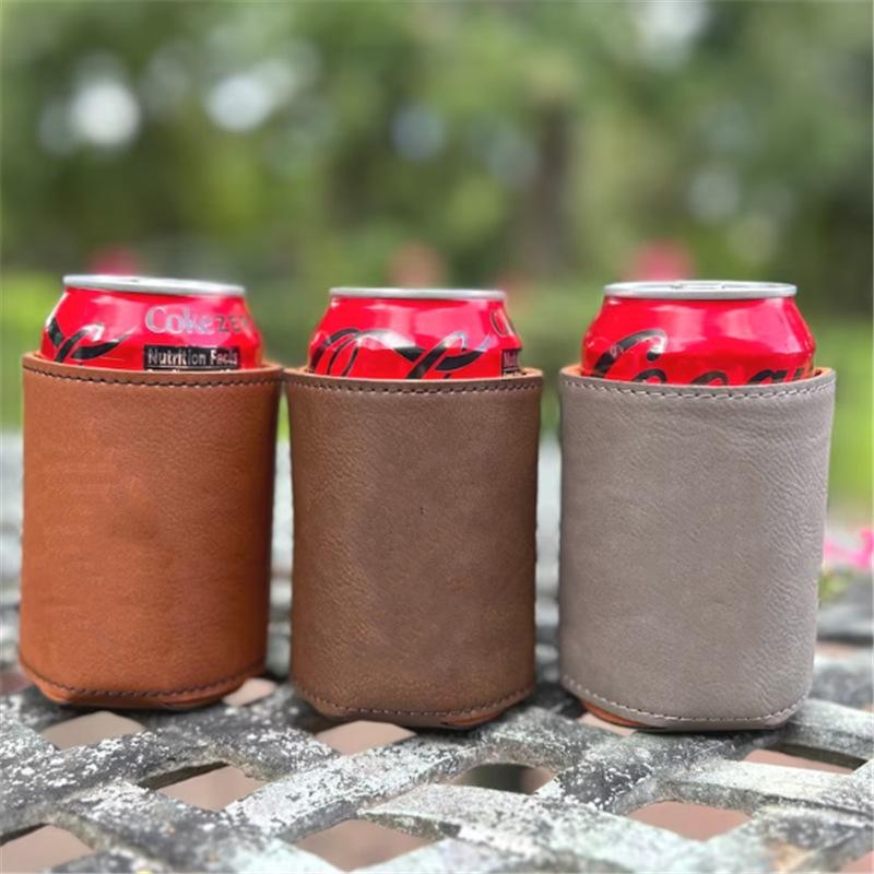 3pcs Leather Beer Bottle Cover Vintage Leather Insulation Can Cup Cover Wedding Gift Cola Bottle Leather Cover