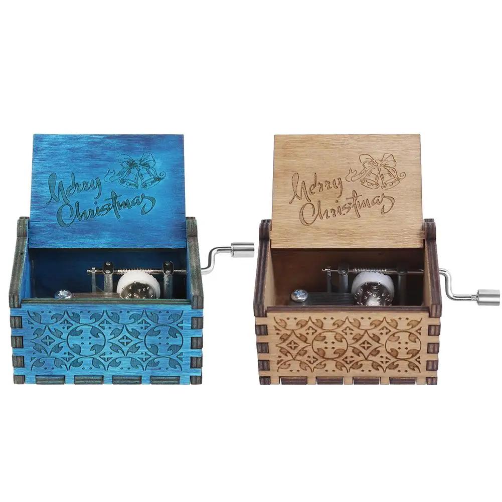 Wooden Hand Crank Music Box Bohemian Rhapsody Theme You Are My Sunshine Music Box Musica Theme Birthday Christmas Gift