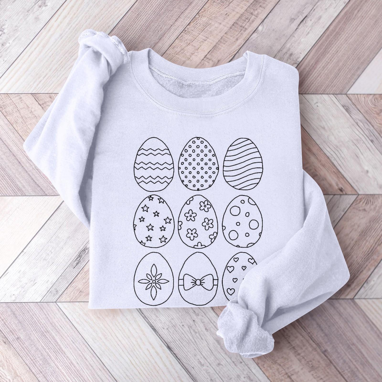 

Женская повседневная модная блузка с длинным рукавом и круглым вырезом с принтом и пуловером XL белый