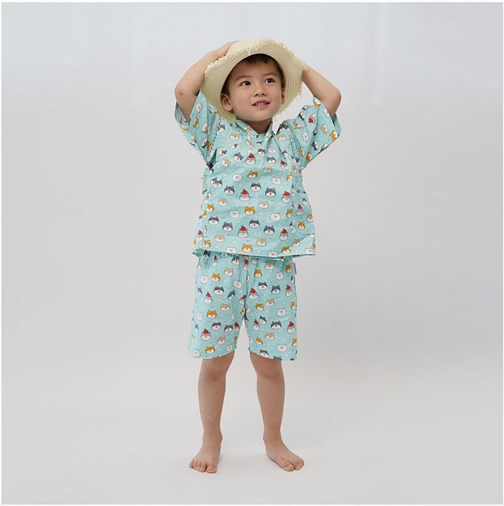 SEIWARAKU Baby Jinbei Top and Japanese Japanese Baby Clothes for Boys and Perfect for Fireworks Summer Obon and Summer Cool Loungewear and HF07 Size
