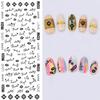 Flowers Feathers Butterflies Letters Pattern DIY Nail Art Sticker Manicure Tools